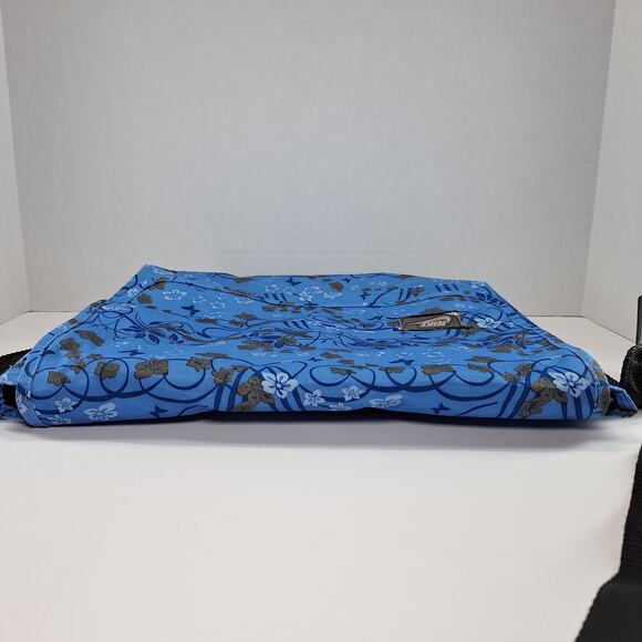 Nike Escape Sample Messenger Bag Blue Floral Embroidered Shoulder Laptop Book - Picture 6 of 11